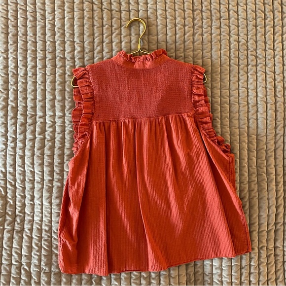 Rust colored J Crew Garden Top in Soft Gauze. 100% cotton. XL. EUC - Picture 2 of 7